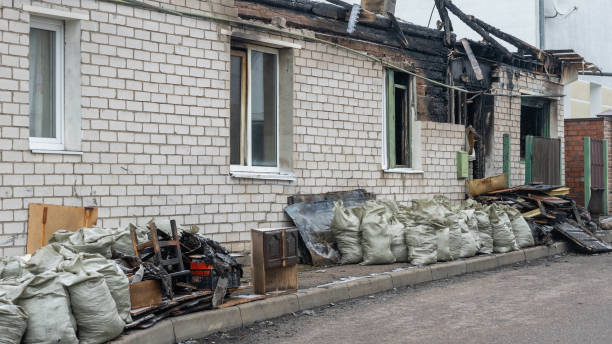 Professional Emergency Fire Cleanup technician working in Lumberton, TX